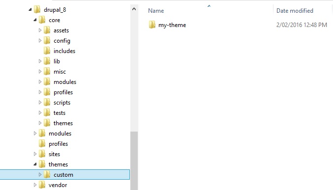 custom theme