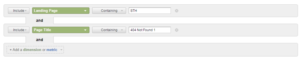 analytics filter