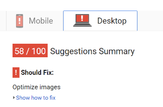 google pagespeed tool