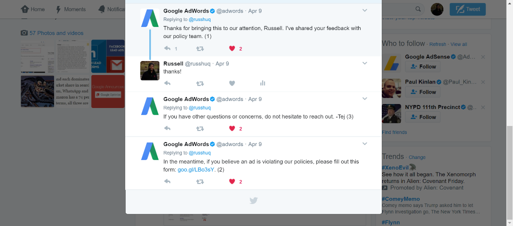 google adwords april 8 tweet